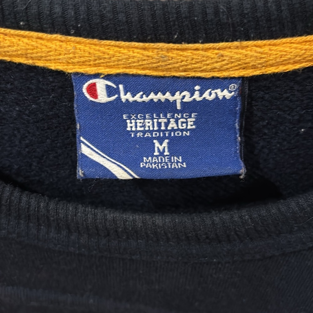 West Virginia University WVU Champion Long Sleeved Crewneck Hockey Style Shirt - Picture 3 of 5